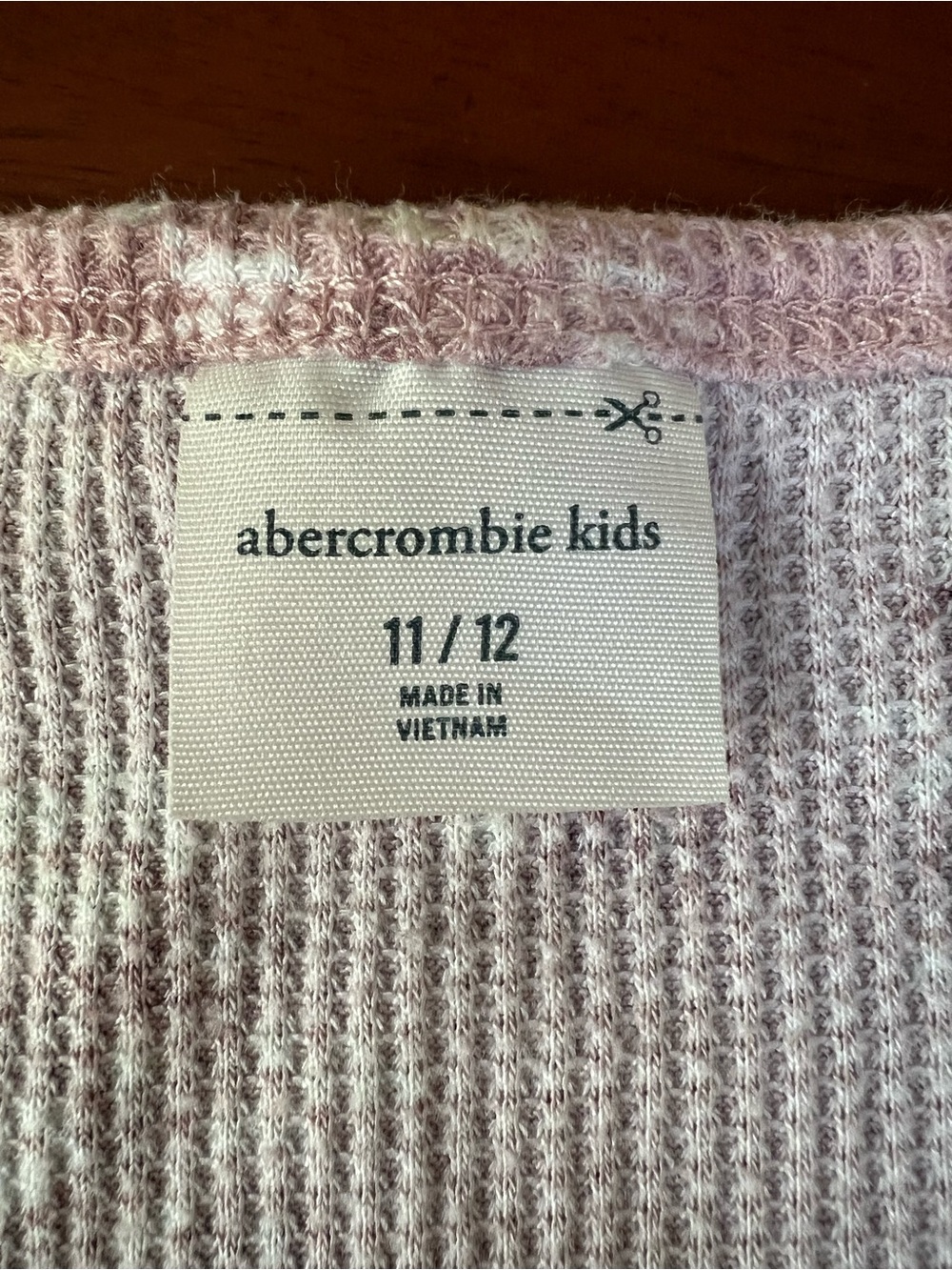 abercrombie kids Pink Floral Button-Front Waffle Top - Picture 4 of 4